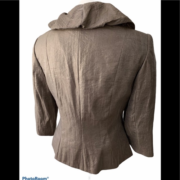 Adrianna Papell Ruffle Collar Jacket - Picture 4 of 10